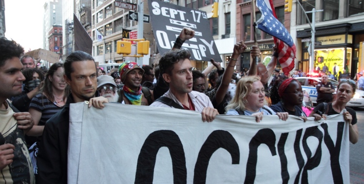 Occupy Wall Street demonstration, September 2012 - Photo by Paul Stein (Creative Commons 2.0) 